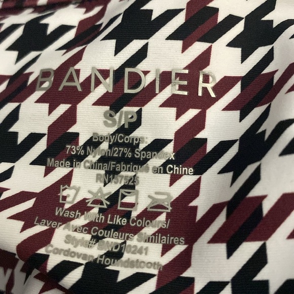 Bandier Brio Houndstooth Bodysuit NWT - Picture 7 of 9